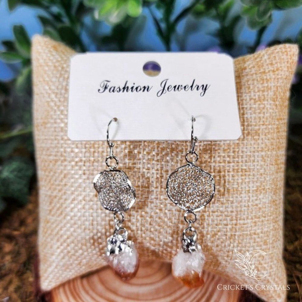 Citrine Dreamcatcher Earrings #12